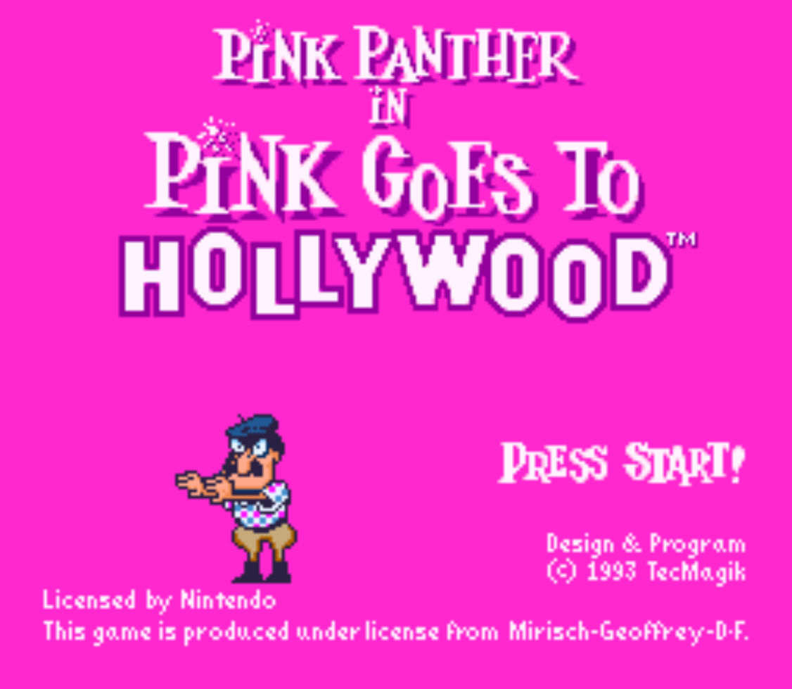 Pink Panther Goes to Hollywood Title Screen